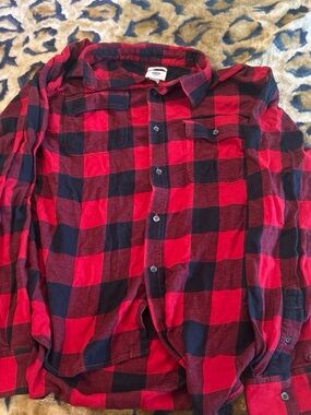 Old Navy Red and Black Buffalo Plaid Shirt